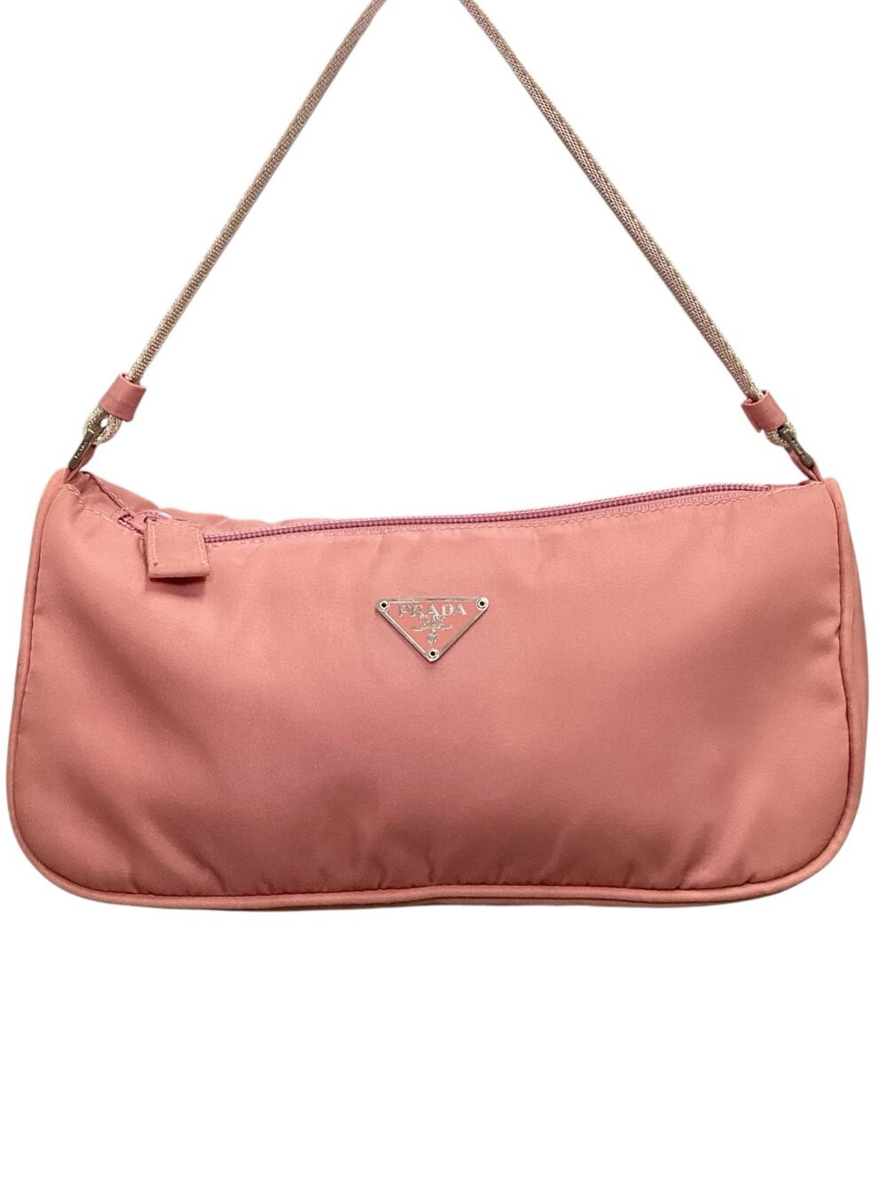 Prada Vintage Mini Tessuto Pink Nylon Handbag